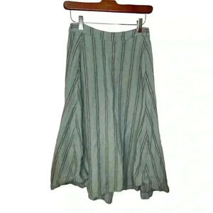 Vlas Blomme stripe linen flax maxi skirt cottage core Kortrijk linen